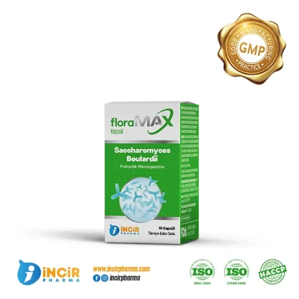 floraMAX Saccharomyces Boulardii Probiyotik Kapsül, probiyotik, incir pharma, incir farma,